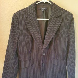 Blue pin-striped blazer